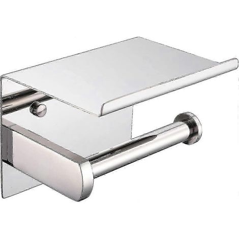 Porte-rouleau de papier toilette 25-26 rouleaux, acier inoxydable SUS 304, chrome poli, porte-papier toilette moderne avec support pour téléphone P20211224496 (1/4)