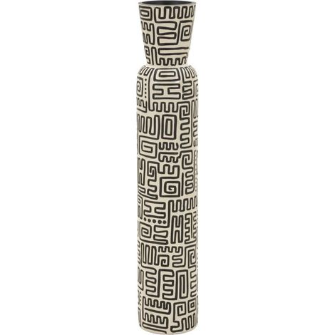 Vase Design "Nairobi" 86cm Blanc & Noir
