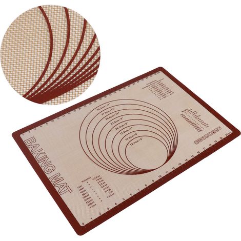 Tapis de cuisson en fibre de verre silicone, tapis de pétrissage, plaque de cuisson pour la cuisine et la boulangerie à domicile (1/5)