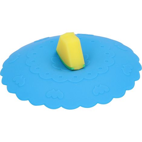 Silikondeckel, staubdicht und hitzebeständig, für Heiß- und Kaltgetränkebecher, für Küche und Haushalt, Blau (1/5)