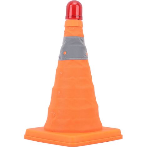Cône de signalisation routière 30 x 19 x 19 cm, pliable, portable et réfléchissant, avec feu de signalisation LED (1/5)