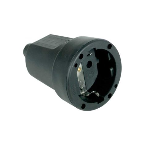 Base aerea entrada cable recta 4.8mm Negro