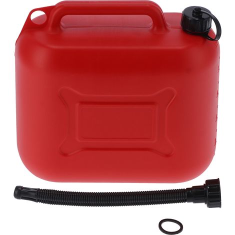Bidon d'essence portable en plastique ABS, réservoir d'huile de style militaire, 10 L, rouge, pour usage industriel (1/5)