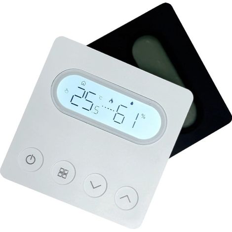 Termostato Manuale a Batteria Beca BHT-209-GC con Contatto Pulito Controllo del Riscaldamento a Caldaia Bianco (1/5)