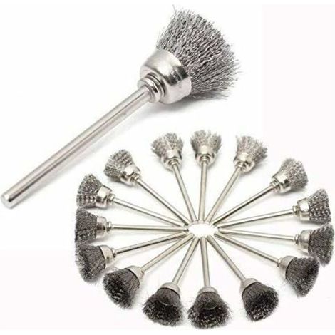 Lot de 45 brosses rotatives en acier inoxydable pour perceuse ou Dremel – nettoyage et polissage efficaces (1/5)
