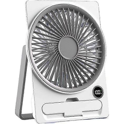 Ventilateur de bureau multifonction ultra-moderne, fin et silencieux – Design élégant – Blanc