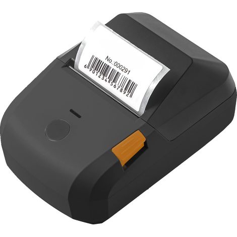 Imprimante thermique portable mini manuelle pour tickets 20-58 mm, Bluetooth sans fil & USB filaire noir (1/5)