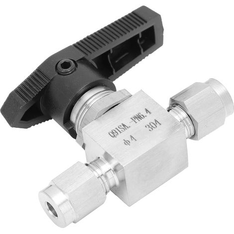 Vanne à aiguille haute pression en acier inoxydable 304 pour la régulation de débit d'eau, de gaz et de liquides (SS-44S6Ф4) (1/5)