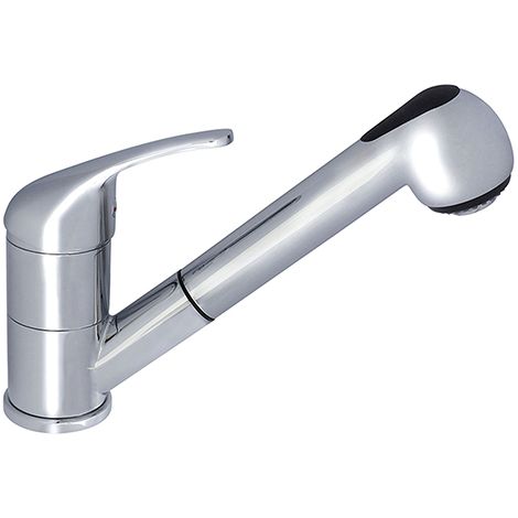 Edouard Rousseau – Mitigeur de cuisine BAGO – Douchette extractible 2 jets – Corps laiton et zamak – Flexible inox 1m20 avec double agrafage (1/3)