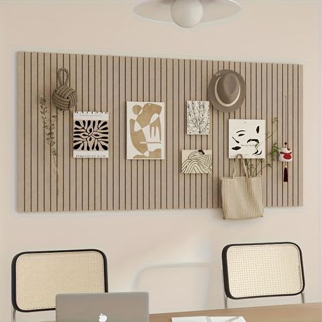 Bacheca in feltro in stile bohémien, adesivo da parete stereo 3D, color cammello scuro, ideale per l'arredamento della casa, 120 x 60 cm. (1/4)