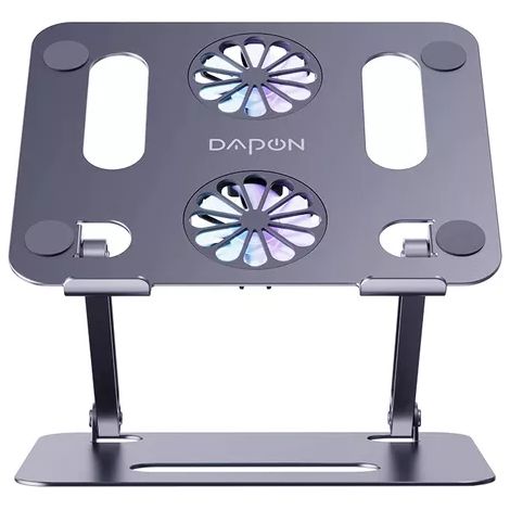 Support De Refroidissement Pour Ordinateur Portable - En Alliage D'aluminium - Hauteur Réglable 10 À 13 Cm - Angle Réglable 6 Niveaux - Compatible 14 À 17,3 Pouces - 1 Pièce (1/5)