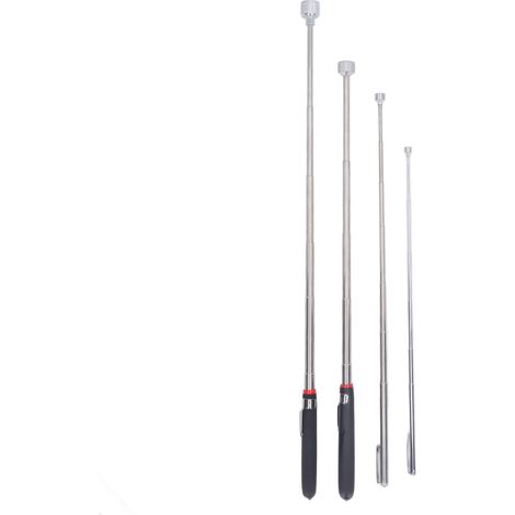 Ensemble de 4 outils de ramassage magnétique : 1,5 lb, 3 lb, 10 lb, 15 lb, aspiration puissante, bâton magnétique télescopique antichoc. (1/5)