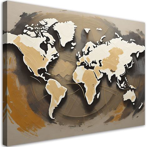 Tableau sur toile Tableau sur toile Carte du monde rétro 60x40 (1/5)