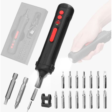 Irovami Tournevis multifonctionnel 250 tr/min 3,0 Nm avec embouts métalliques, kit d'outils de réparation et 3 lampes LED pour téléphones portables, ordinateurs et appareils électroménagers (1/5)