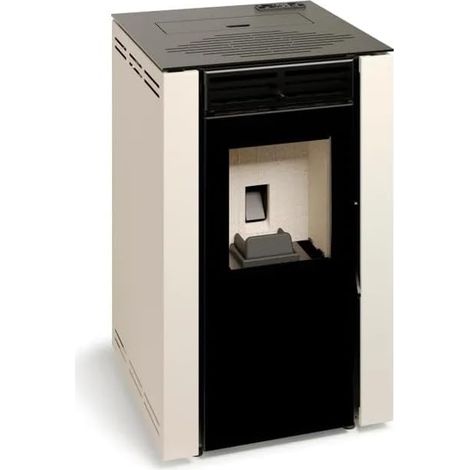 TJ - Estufa de Pellet Canalizable Nahia de 9,5 kW - Color Blanco (1/5)