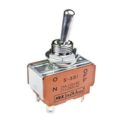 NKK Switches S6A Interruttore a levetta 125 V/AC 20 A 2 x On / On Permanente 1 pz.