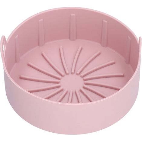 Panier de rechange réutilisable en silicone pour friteuse électrique, accessoire de cuisson 20℃220℃ (16 cm rose) (1/5)