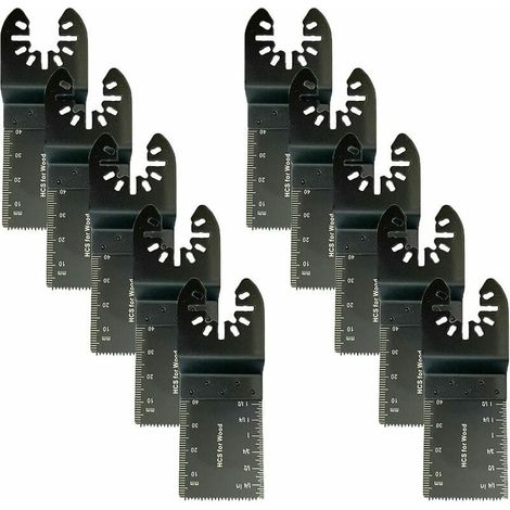 Oszillierendes Sägeblatt - 34 mm - Kohlenstoffstahl - Für Multifunktionswerkzeuge - 10 Stück (1/5)
