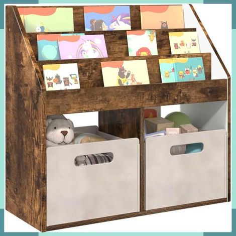 892384 Bibliothèque pour enfants Chêne fumé 72,5 x 29,5 x 69 cm (1/5)