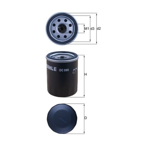 Filtro olio OC986 Knecht (1/2)