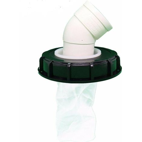 Tankdeckel, 165/245 mm, Nylon, waschbar, mit Deckel und Entlüftungsloch für Regenwassertank, IBC Tonnenfass-Abdeckkappe mit Nylonfilter für Haus und Garten (schwarz, 165 mm, 45 °)