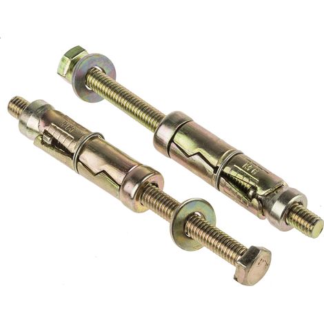 Boulon de bouclier d RS PRO, en Acier au carbone M6, 12mm x 45mm ( Prix pour Sachet de 10 )