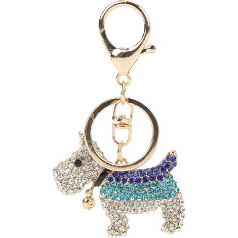 Porte-clés chien, procédé de galvanoplastie, strass, porte-clés chiot, couleur unie, procédé de coulure, porte-clés chien pour remise de diplôme (1/5)