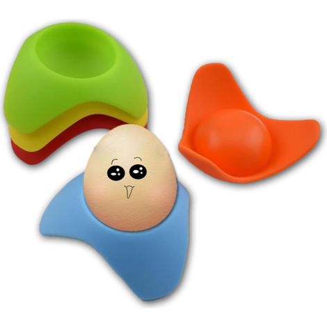 6 Stück Pack Silicone Eierbecher for Gekochte Eier Smaller Größe 7x7x3,5cm Hitzebeständig and (1/5)