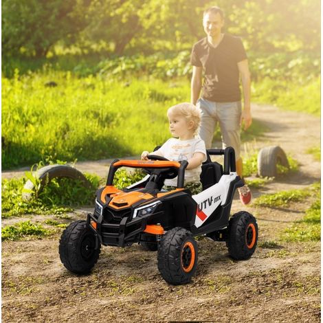 Elektroauto für Kinder 12V, Zweimotor, Fernbedienung, Orange HAVRYA (1/3)