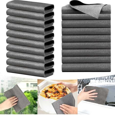 Set mit 10 dicken, magischen Reinigungstüchern, 30 x 40 cm, wiederverwendbare Mikrofasertücher, Reinigungstuch, Fensterputztuch