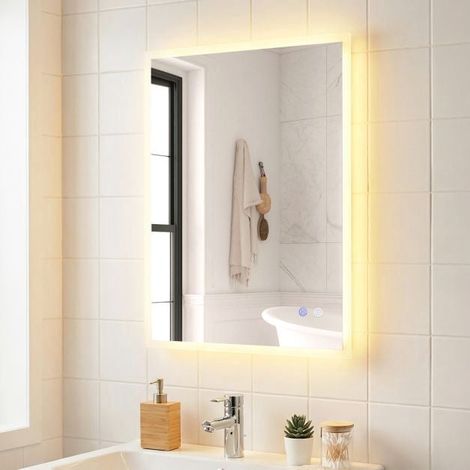 LED Bathroom Mirror 70x50cm, Anti-Fog, Dimmable (1/5)