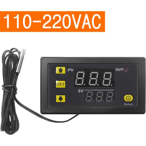 W3230 Mini Régulateur Numérique de Température Thermostat avec Affichage LED 110-220V 20A Capteur Interrupteur de Contrôle (1/2)