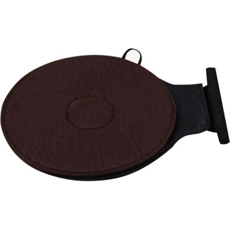 Coussin de siège pivotant et amovible, fin et amovible, pour conducteurs âgés et enceintes [gratuit] Ring Brown (1/5)