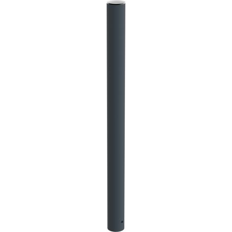 Potelet à sceller Ténor - acier - tête bombée inox et tube Ø 90 - anthracite mat - RAL 7016 (1/2)