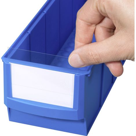 Allit 456596 Beschriftungsetiketten für Lagersichtboxen ProfiPlus ShelfBox Label S Weiß, Transpar