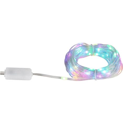 LED-Lichtleiste, RGB-Farbwechsel, USB-C-Schnittstelle, 10 m Länge, mit Fernbedienung.
