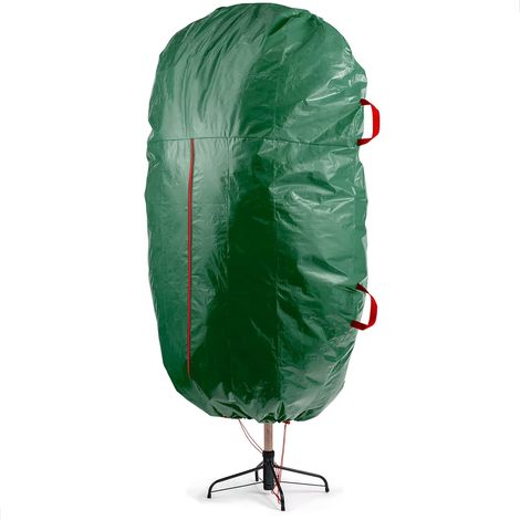 Sac de rangement vertical pour sapin de Noël avec cordon de serrage convient aux sapins de de haut 2,30 m Plastique Vert (1/4)