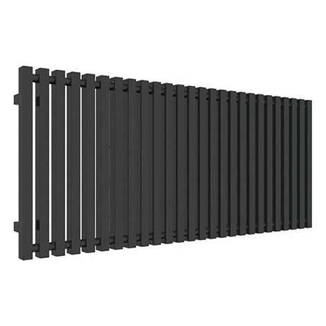 Scaldasalviette acqua calda nero di  560mm  di  altezza e 480mm  di  larghezza - 356 Watt - TRI560/480SXN