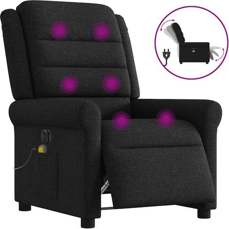 Maison Exclusive - Sillón reclinable de masaje eléctrico tela neg (1/4)