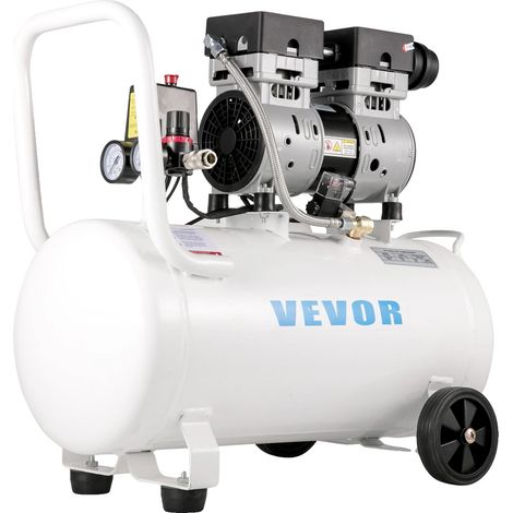 Compresseur d'air, conception sans huile, portable et fonctionnement silencieux, 50L (1/2)