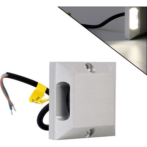 SEGNAPASSO LED 12V 2W IP65 CALPESTABILE QUADRATO MONO EMISSIONE LUCE NATURALE 4000K° - IDEALE PER ILLUMINAZIONE ESTERNI (1/5)