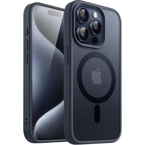 Handyhülle iPhone 15 Pro 6 1 Zoll MagSafe dünn stoßfest Blau