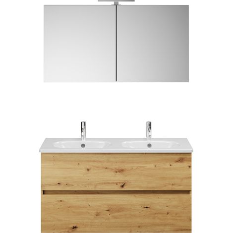 Burg Rocio Badmöbelset SGYS120 TxBxH 465x1205x2000, Eiche Dekor Urban