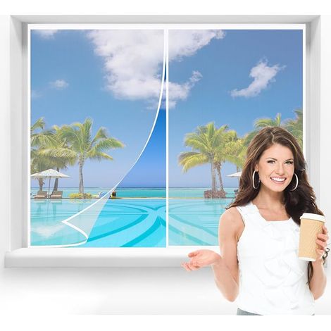 Moustiquaire Magnétique pour Fenetres 140x185cm Blanc Insecte lourd de Patio Moustiquaire de Porte Fermeture Automatique-pour Couloirs Portes Patio (1/5)