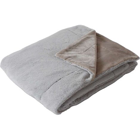 Plaid doux imitation fourrure et flanelle AZURA (1/5)