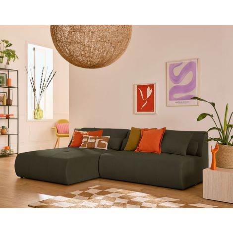 Onyx - 4-sitzer modulares ecksofa beidseitig montierbar - aus 3d-mesh-stoff - grün