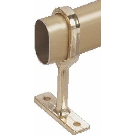 Pitons intermédiaires zamak laitonné à visser pour tubes de penderie 30 x 15 mm - BILCOCQ DUVAL