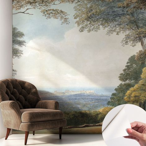 Selbstklebend Tapete - abwaschbar - Raumgestaltung Schlafzimmer Wohnzimmer Tapete Waldlandschaft 250x250 cm (1/5)