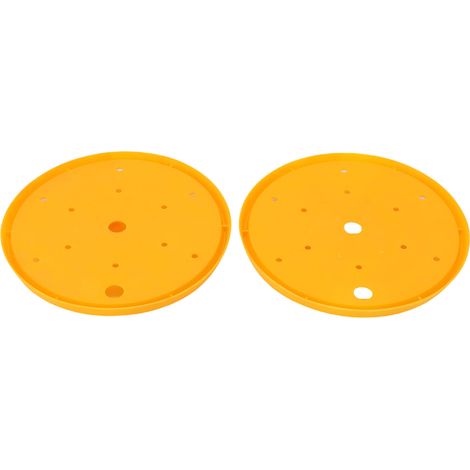 2 inserts de pot de fleur ronds en PP amovibles avec trous de drainage économise terreau pour jardinage intérieur extérieur 25.4cm / 10in (1/5)