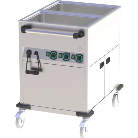 Bain marie mobile électrique GN 2-1/1 recouvert chauffé commande sur le côté court RM - BMPK 2120 CSH - RM Gastro